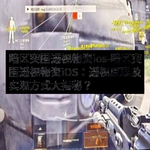 暗区突围透视物资ios-暗区突围透视物资iOS：透视原理及实